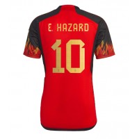 Fotballdrakt Herre Belgia Eden Hazard #10 Hjemmedrakt VM 2022 Kortermet